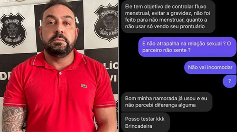 Ginecologista enviou mensagens de cunho sexual a paciente — Foto: Divulgação/Polícia Civil