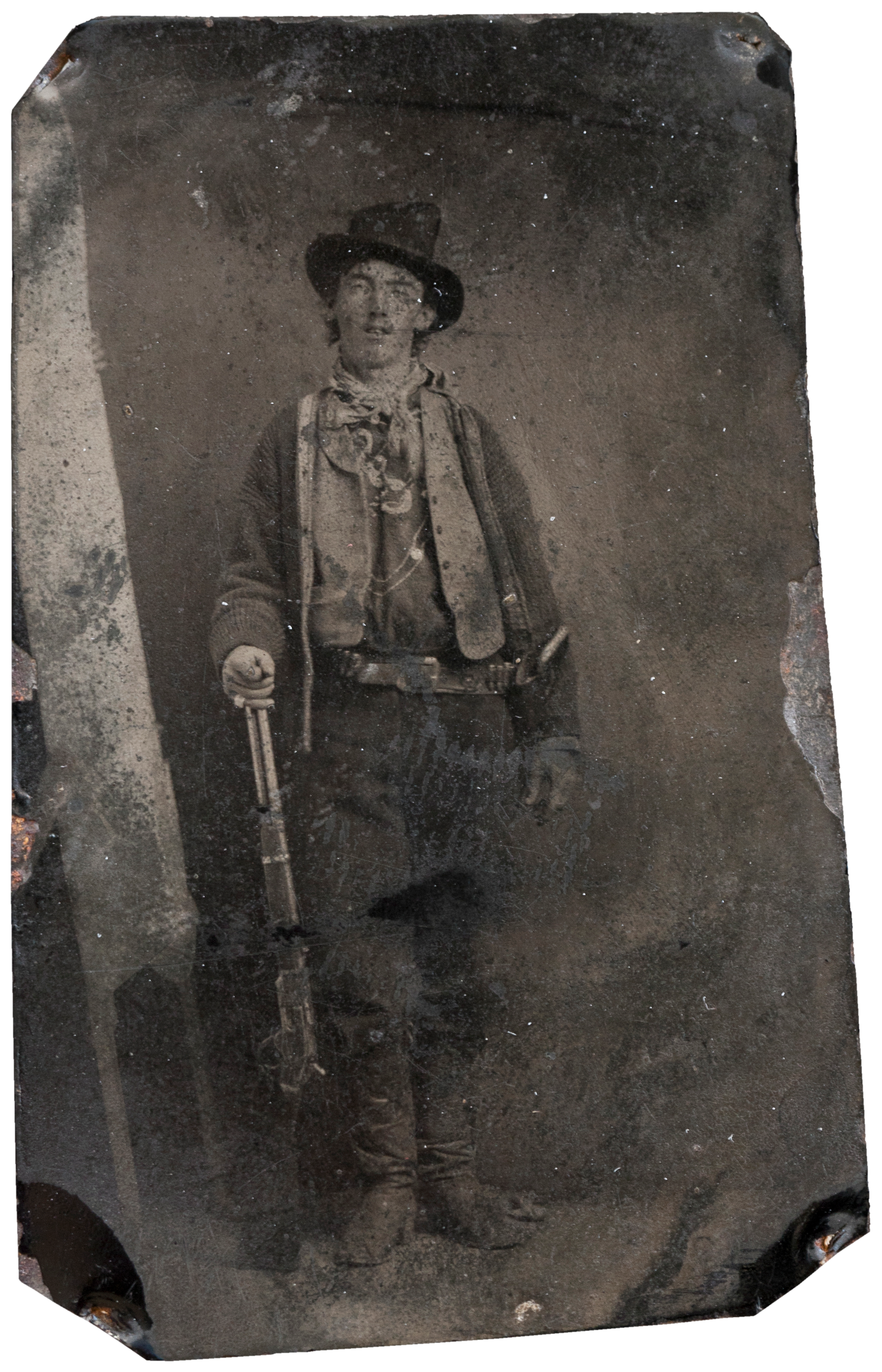 Única fotografia conhecida de William “Bonney” McCarthy, o Billy the Kid, que  cometeu seu primeiro homicídio aos 17 anos. (Foto: reprodução )