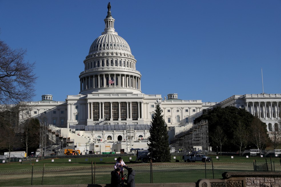 Prédio do Capitólio em Washington D.C., que abriga o Congresso dos EUA, em foto de 28 de dezembro de 2020 — Foto: Leah Millis/Arquivo/Reuters