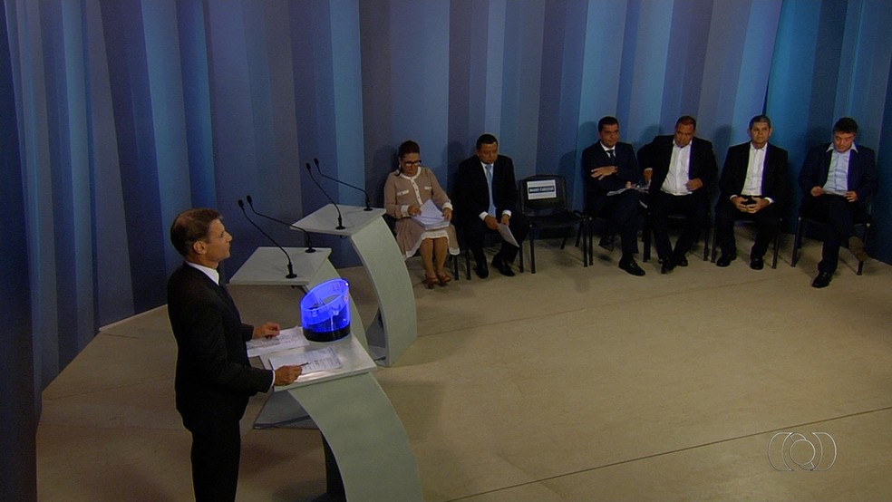 TV Anhanguera debate com candidatos ao governo do Tocantins (Foto: Reprodução/TV Anhanguera)