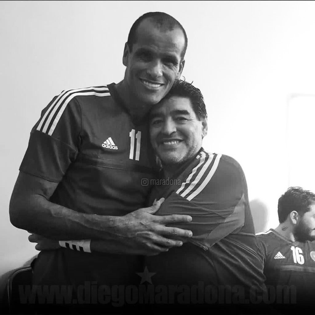 Rivaldo e Maradona (Foto: reprodução instagram)