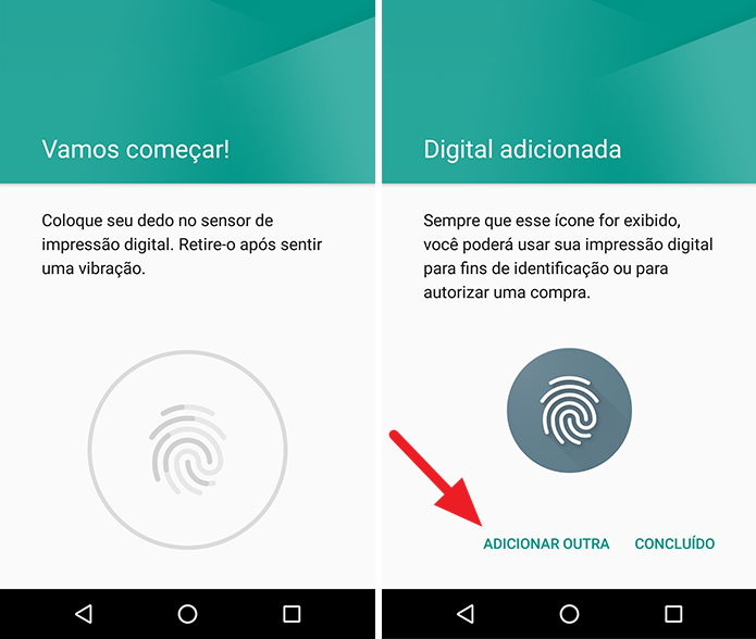 Cadastre mais de uma digital (Foto: Reprodução/Paulo Alves)