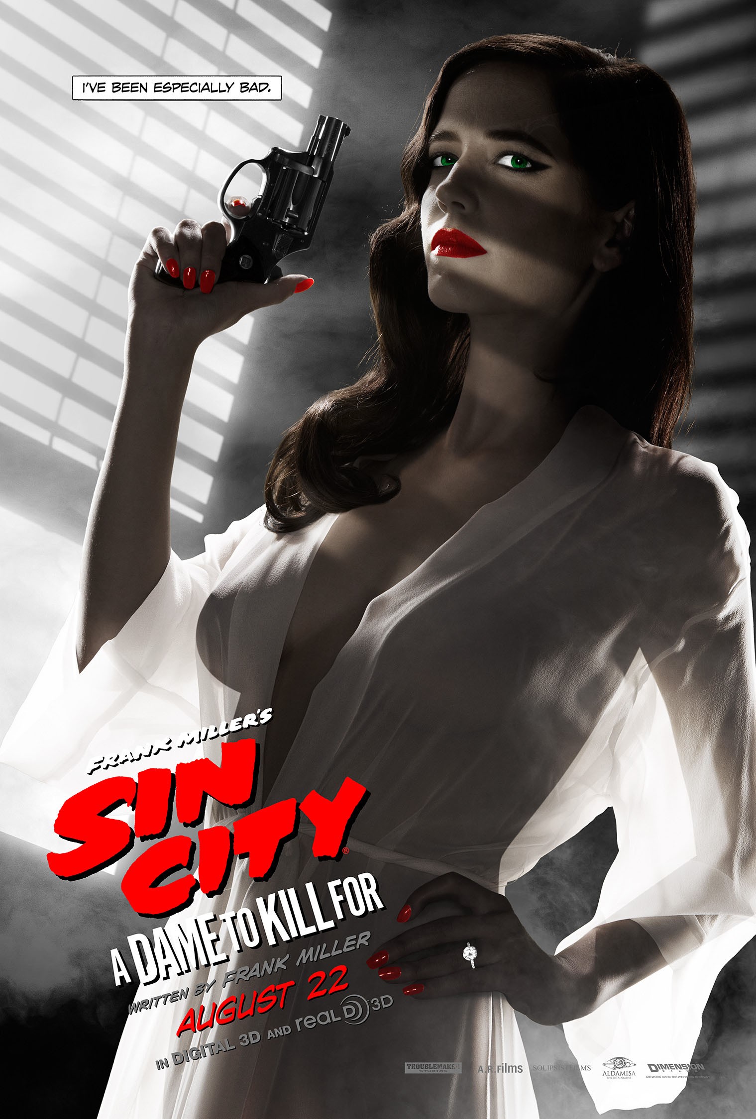 Eva Green em pôster de 'Sin City: A Dama Fatal'. (Foto: Divulgação)