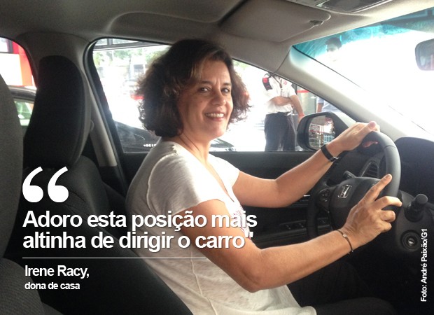 Cliente fala sobre posição de dirigir dos SUVs (Foto: André Paixão/G1)