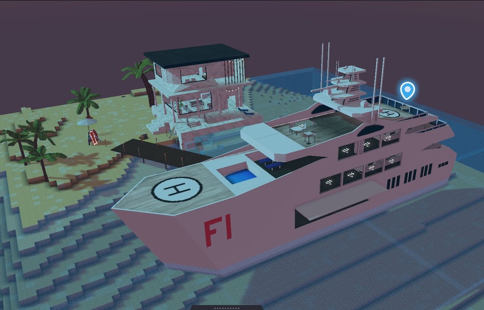 The Metaflower Super Mega Yacht foi criado para o jogo The Sandbox — Foto: Republic Realm