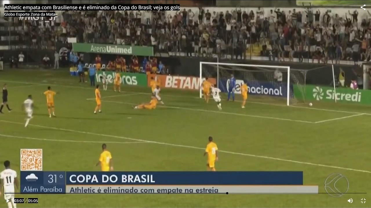 Athletic empata com Brasiliense e é eliminado da Copa do Brasil; veja os gols