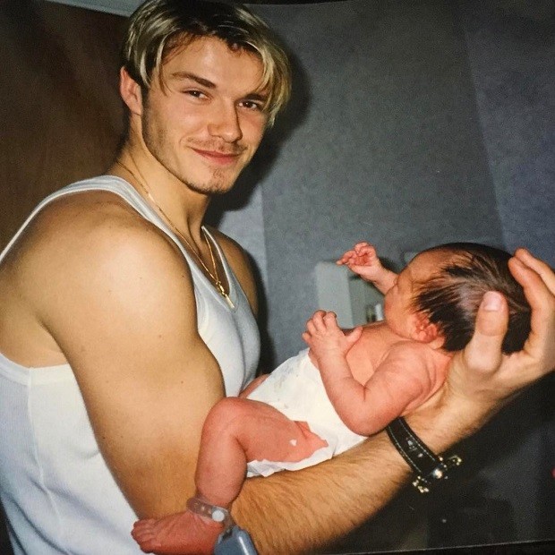David Beckham e o filho, Brooklin (Foto: Reprodução/Instagram)