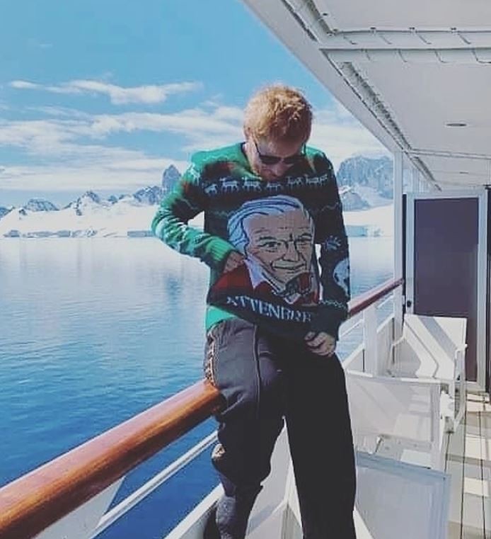 Ed Sheeran em foto na Antártida (Foto: Instagram)