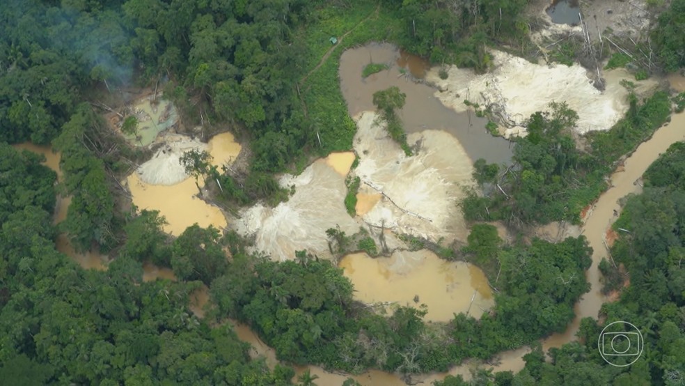 Área destruída pelo garimpo cresce 46% em um ano na Terra Indígena Yanomami — Foto: JN/Arquivo