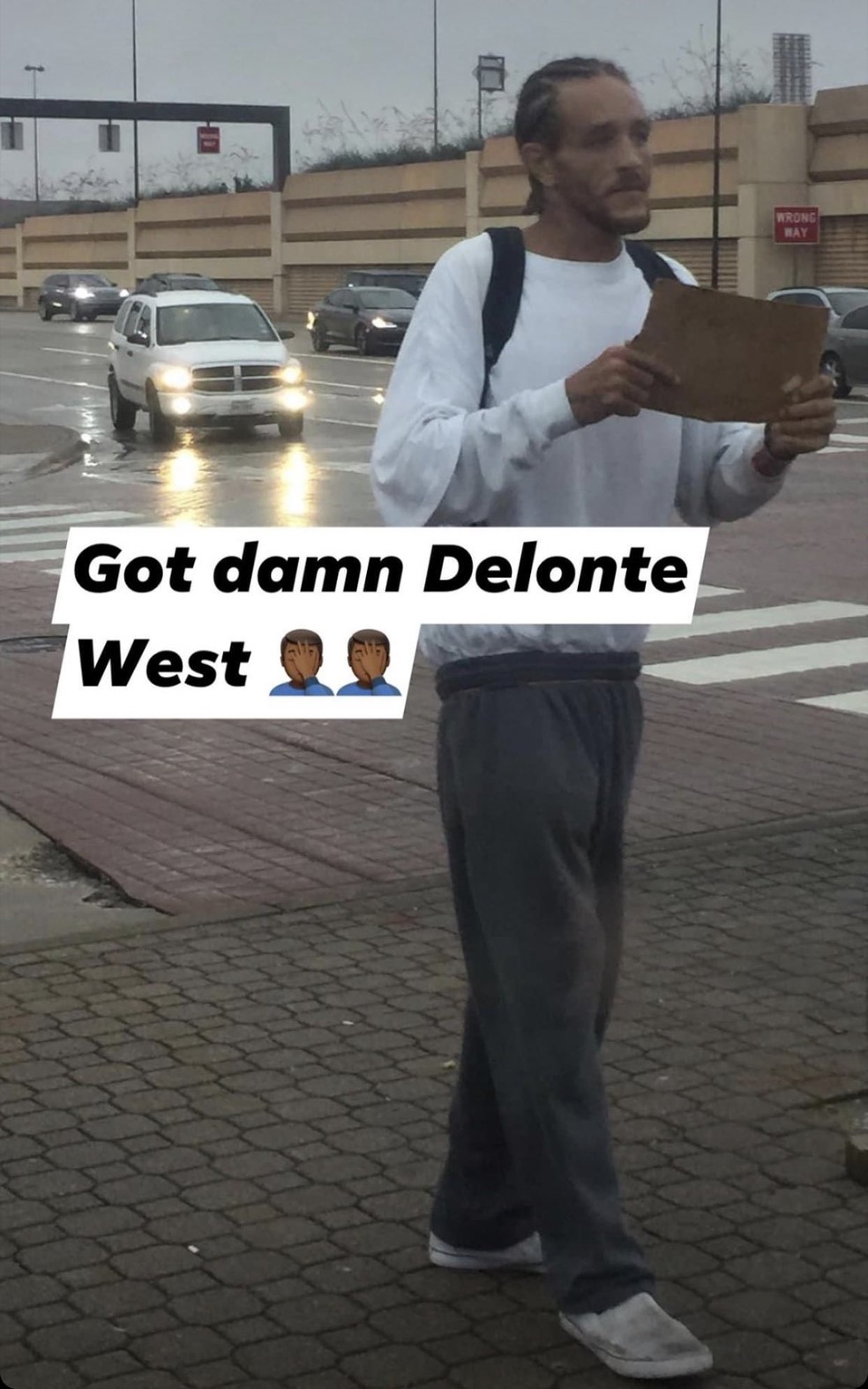 Delonte West foi fotografado em condições precárias — Foto: Reprodução/Twitter