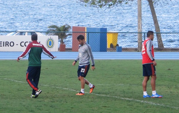 Luxemburgo conversa com Samuel e Rafael Sobis Fluminense (Foto: Rafael Cavalieri)