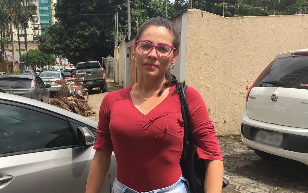 Mildred Leite diz que foi vítima de gerente de banco em Goiânia, Goiás (Foto: Vitor Santana/ G1)