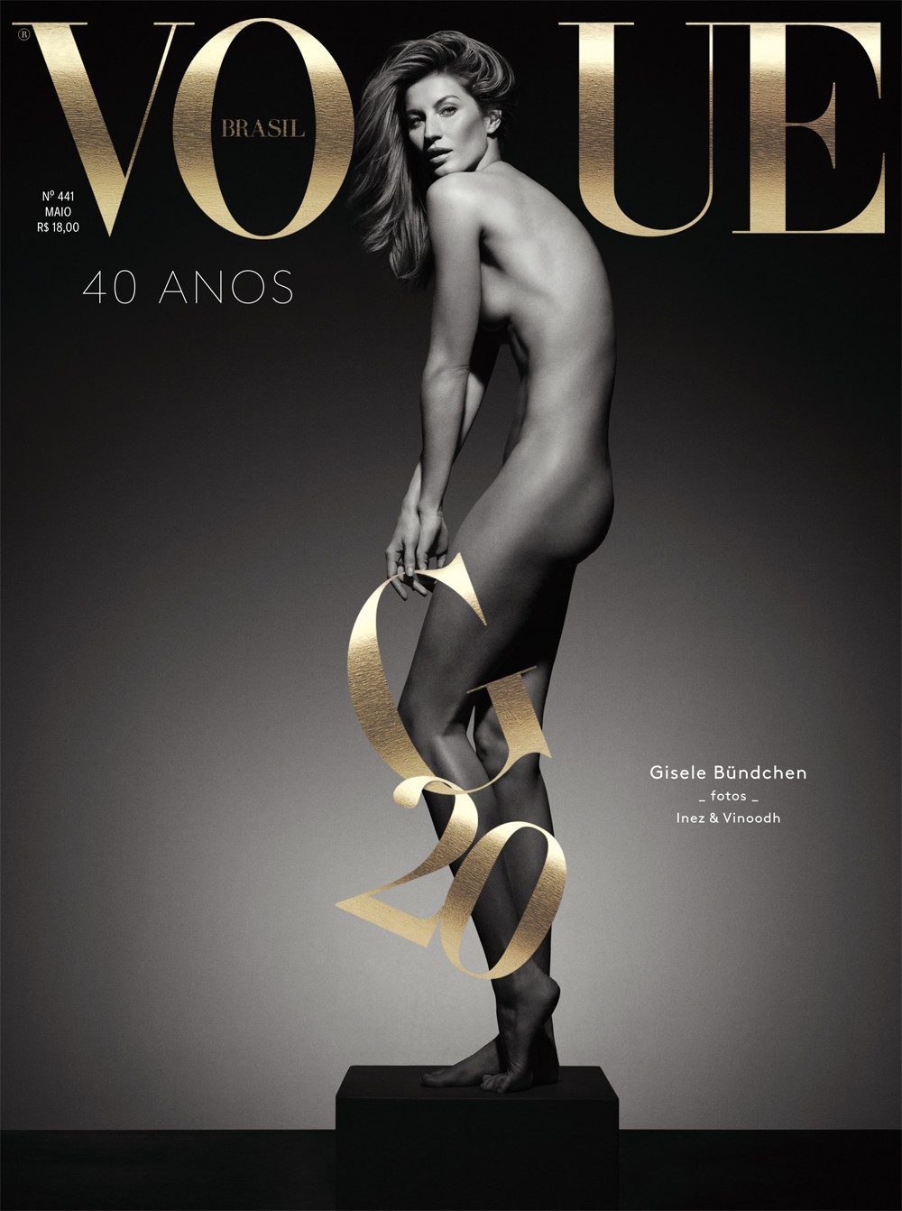 Gisele Bündchen na capa da Vogue Brasil (Foto: Inez e Vinoodh)