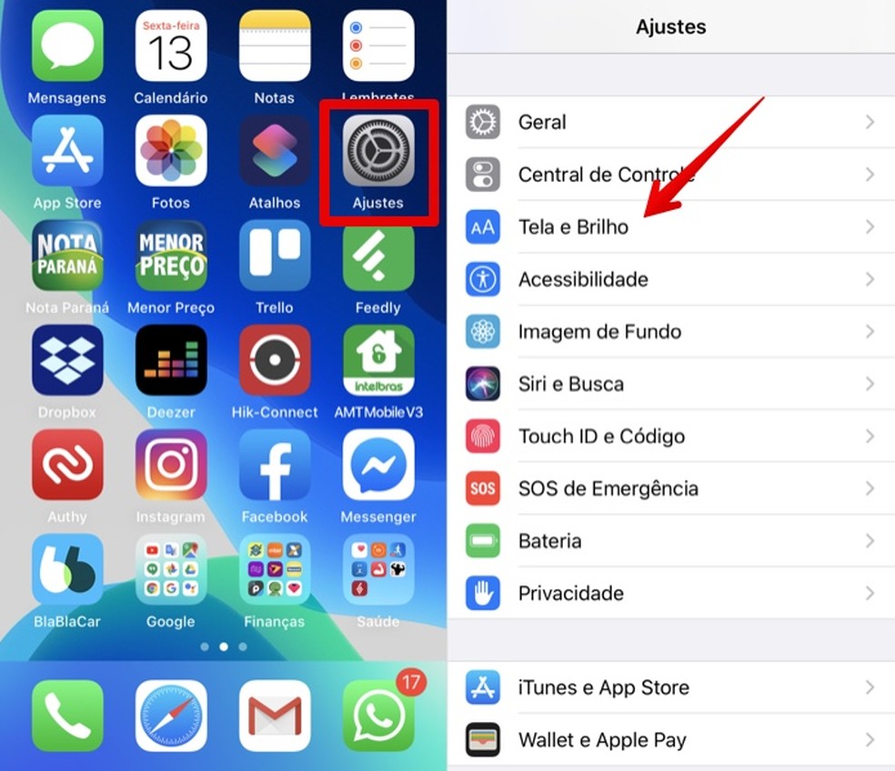 iOS 13 como ativar o modo noturno no iPhone Temas