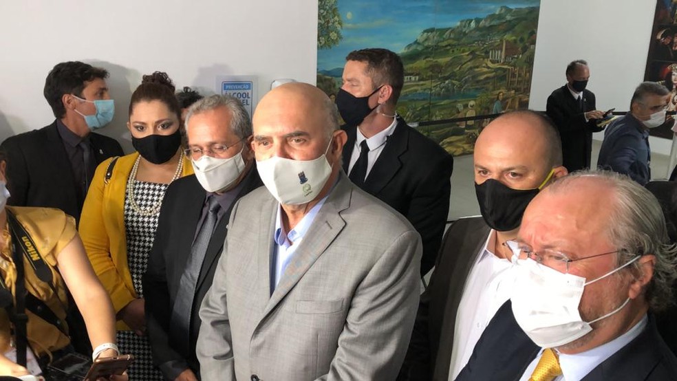 Ministro da Educa&ccedil;&atilde;o, Milton Ribeiro, em visita &agrave; UFPB, em Jo&atilde;o Pessoa, nesta segunda-feira (26) &mdash; Foto: Divulga&ccedil;&atilde;o/UFPB