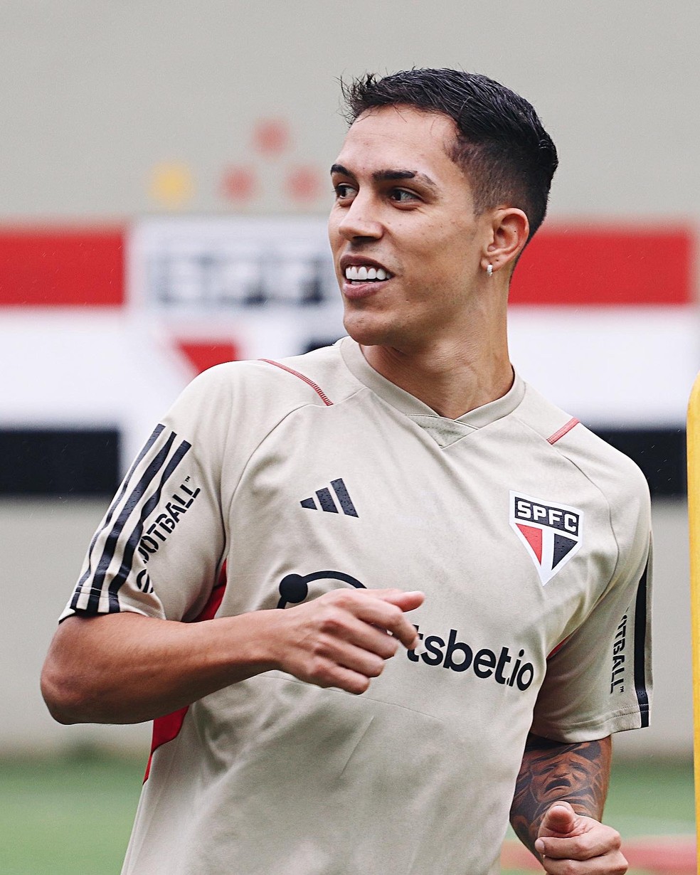 Igor Vinicius em treino do São Paulo — Foto: Divulgação
