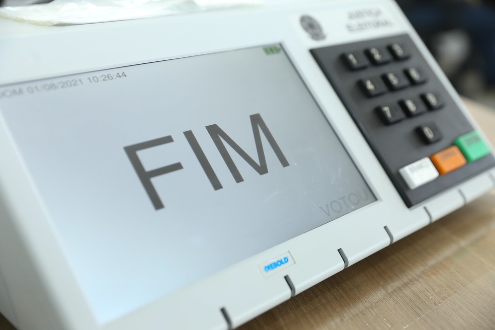 Urna eleitoral com votação encerrada — Foto: Antonio Augusto/Secom/TSE