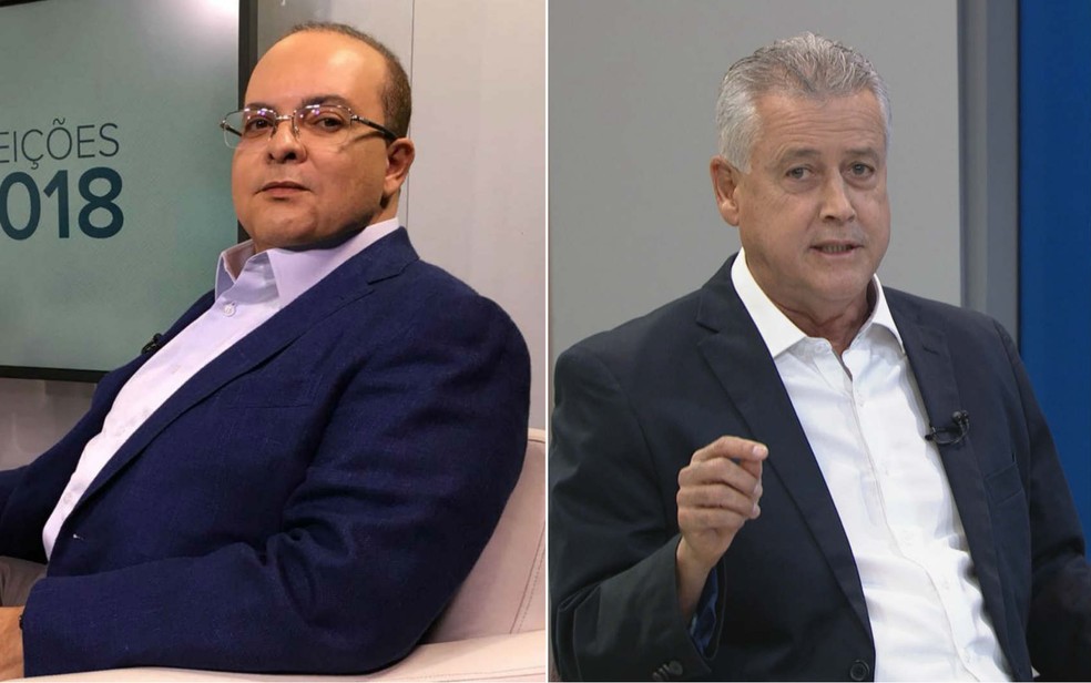 Candidatos Ibaneis (MDB) e Rodrigo Rollemberg (PSB) disputam segundo turno no DF â€” Foto: TV Globo/ReproduÃ§Ã£o