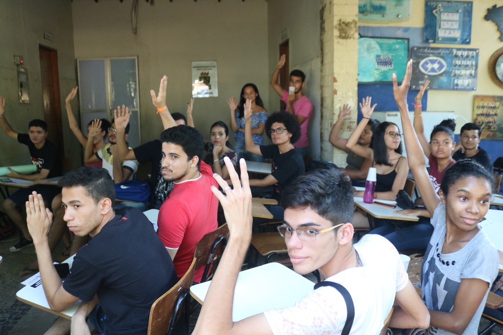 Alunos decidiram em votação manter a ocupação do campus Clóvis Moura — Foto: Rafaela Leal /G1 PI