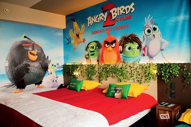 Angry Birds é tema de quarto de hotel (Foto: Divulgação)