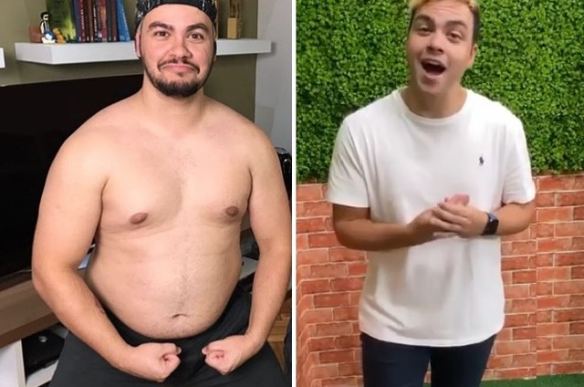 Luccas Neto antes e depois da perda de peso (Foto: Reprodução/Instagram)
