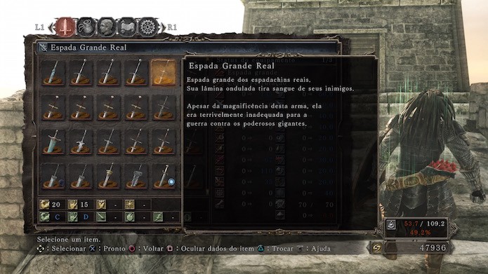 Dark Souls 2: Scholar of the First Sin: Espada Grande Real (Foto: Reprodução/Victor Teixeira)