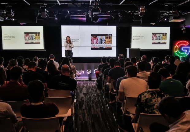 Lígia Cano, durante apresentação na sede do Google Brasil, em São Paulo  (Foto: Divulgação)