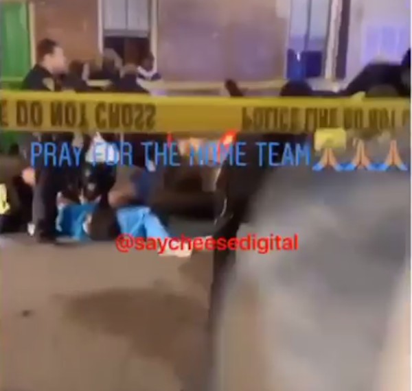 O local no qual o rapper OMB Peezy foi alvo de um tiroteio (Foto: Instagram)