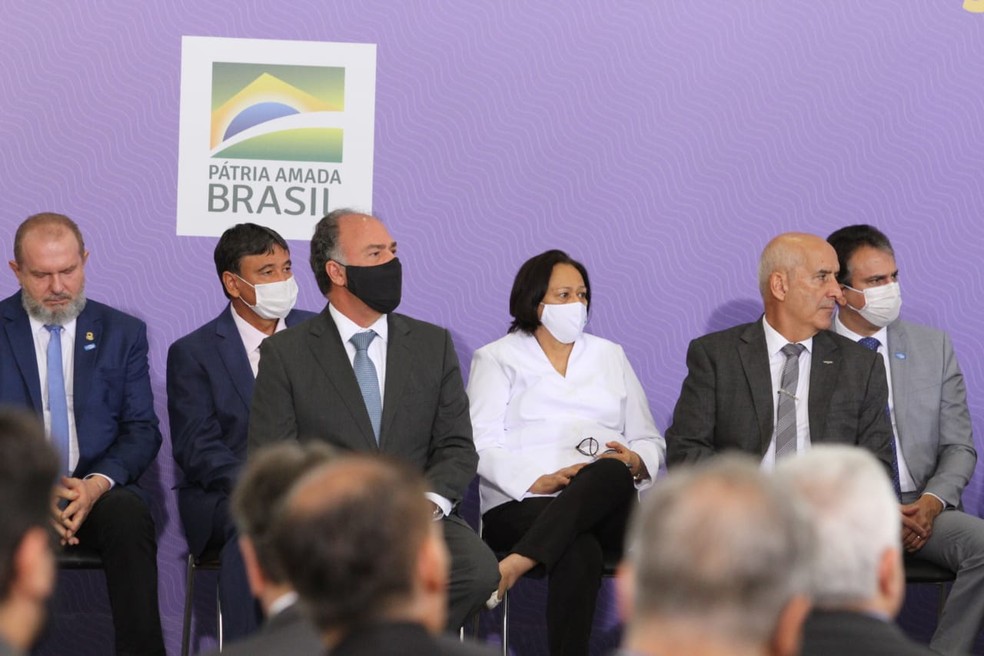 Fátima Bezerra (PT) participou do lançamento oficial do plano nacional de vacinação contra a Covid-19 — Foto: Guia Dantas/Cedida