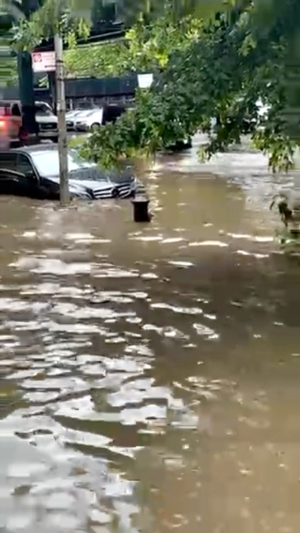Inundação em rua de Nova York, nos Estados Unidos, em 8 de julho de 2021 — Foto: Reprodução Instagram via Reuters