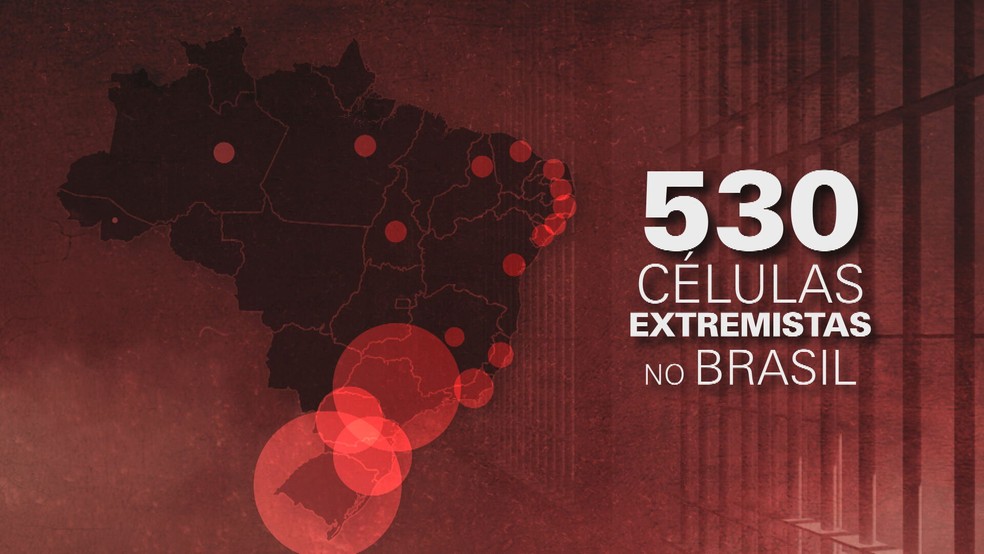 Existem 540 células neonazistas no Brasil — Foto: Reprodução/TV Globo