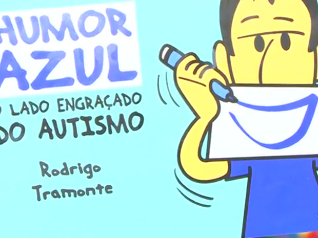 Rodrigo Tramonte usa desenho e humor para retratar o cotidiano de autistas (Foto: Reprodução/RBS TV)