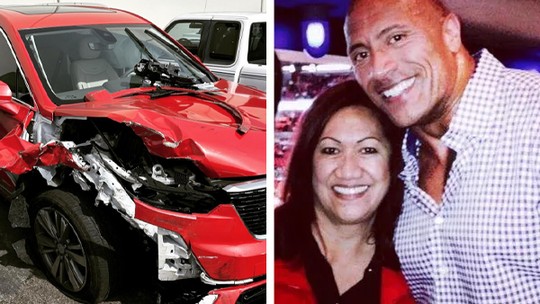 Mãe de Dwayne Johnson, o The Rock, se envolve em acidente feio de carro