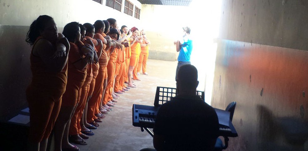 São 21 detentas participando do projeto no Estabelecimento Penal Feminino de São Gabriel do Oeste — Foto: Agepen MS/Reprodução