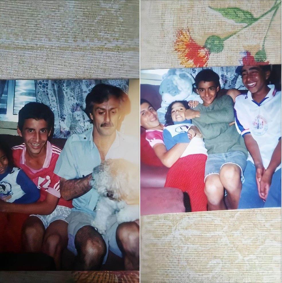 Lourival junto com filhos e sobrinhos em &uacute;ltimo encontro &mdash; Foto: Arquivo Pessoal