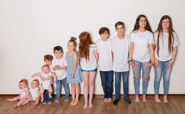 Onze filhos (Foto: Reprodução/The Sun)