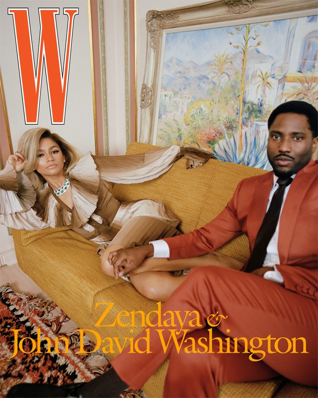 Zendaya e John David Washington estão na capa da nova edição da W Magazine (Foto: Nadine Ijewere)