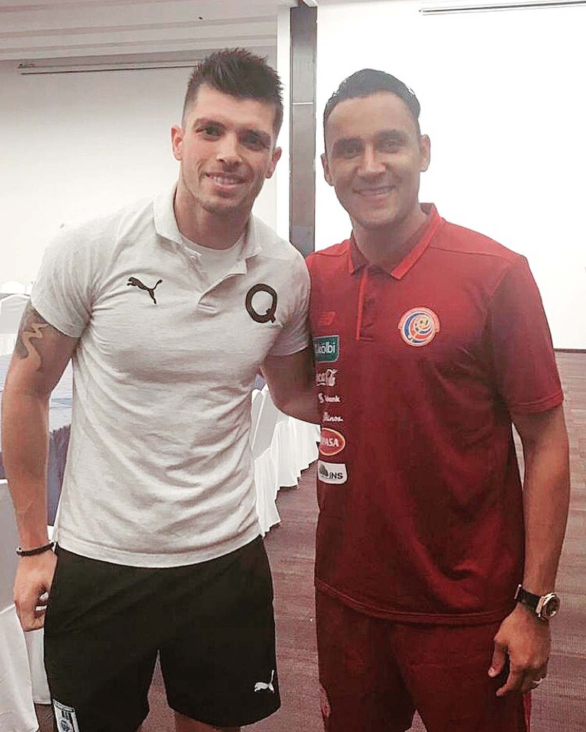 Ex-Figueirense, Tiago Volpi se encontra com Keylor Navas ...