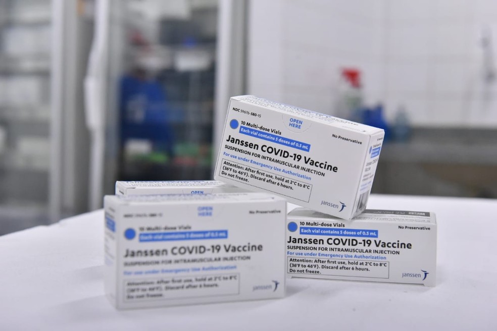 Vacina Janssen contra a Covid-19 — Foto: Júnior Aguiar/Secom
