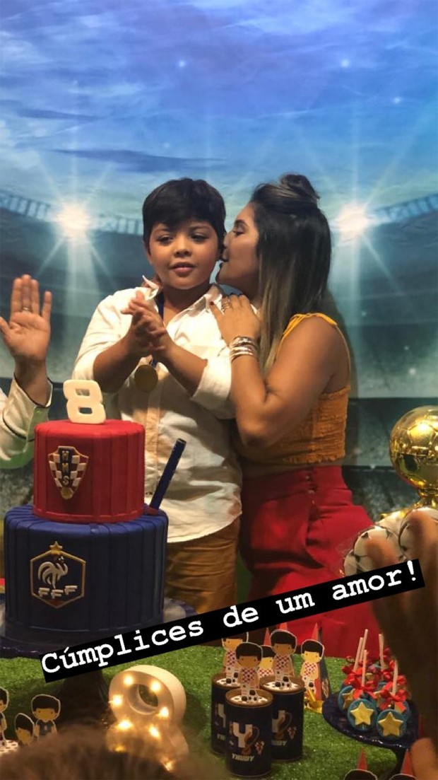 Mileide Mihaile celebra os 8 anos do filho Yhudi (Foto: Reprodução/Instagram) Mileide Mihaile celebra os 8 anos do filho Yhudi (Foto: Reprodução/Instagram)