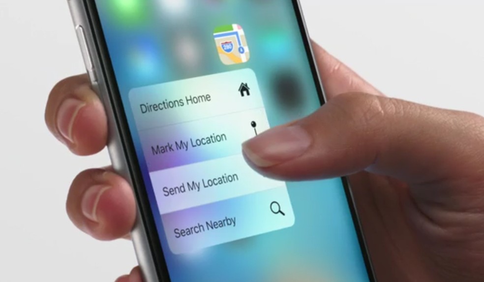 Tecnologia 3D Touch está presente no iPhone 8 — Foto: Reprodução/Apple