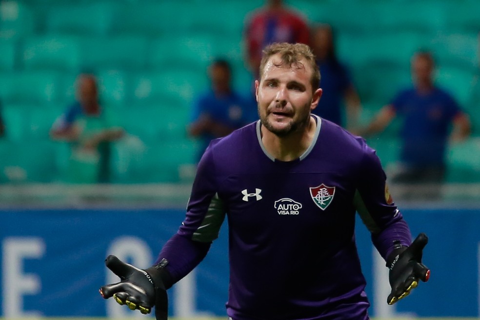 Agenor Fluminense Bahia &acirc; Foto: MARCELO MALAQUIAS/FRAMEPHOTO/ESTAD&Atilde;O CONTE&Atilde;DO