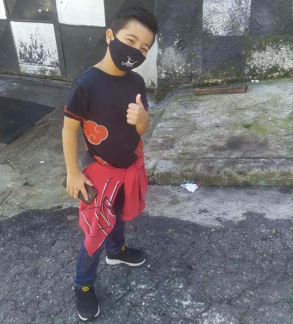Bruno Gomes da Silva, de 8 anos, morreu após ser atropelado por um caminhão — Foto: Mara Valentim Sales/Cedida
