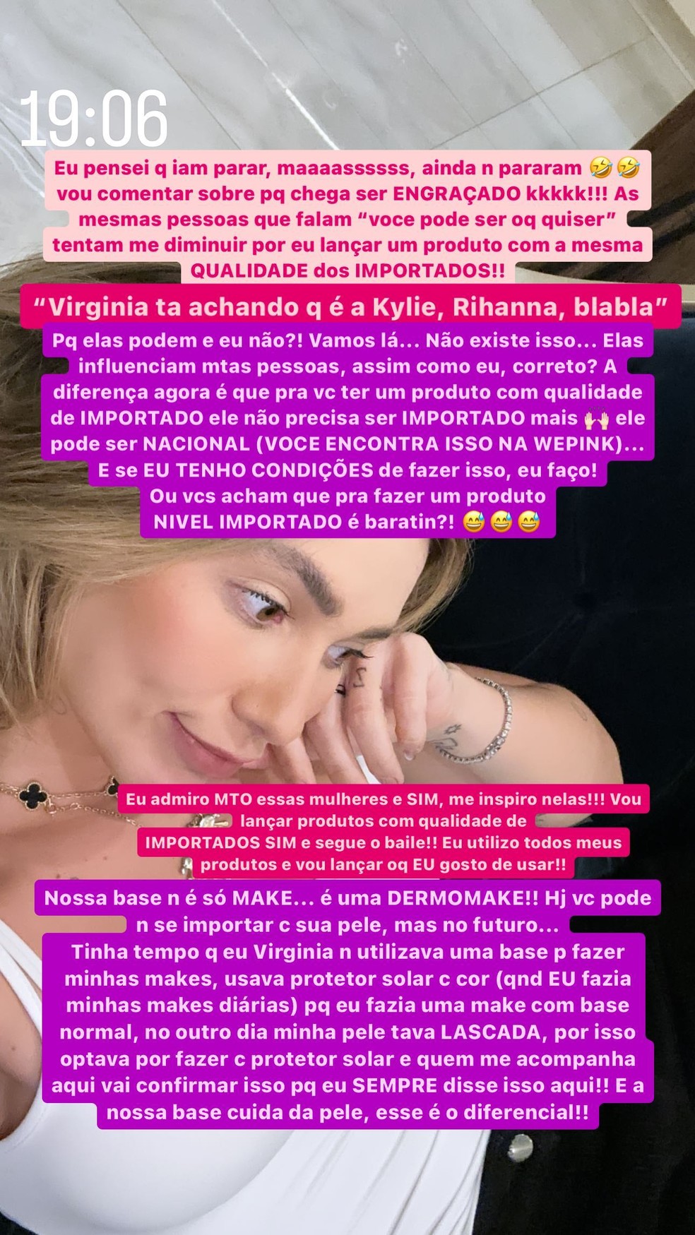 Story de Virginia Fonseca &mdash; Foto: Reprodu&ccedil;&atilde;o / Instagram