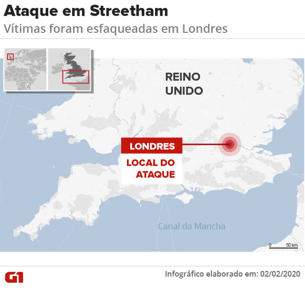 Ataque deixou esfaqueados em Londres; um homem foi baleado e morto pela polícia — Foto: Aparecido Gonçalves/G1