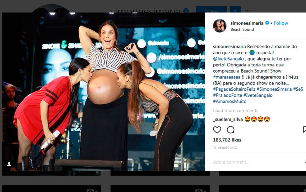 A dupla Simone e Simaria compartilhou o momento no Instagram (Foto: Reprodução / Instagram)