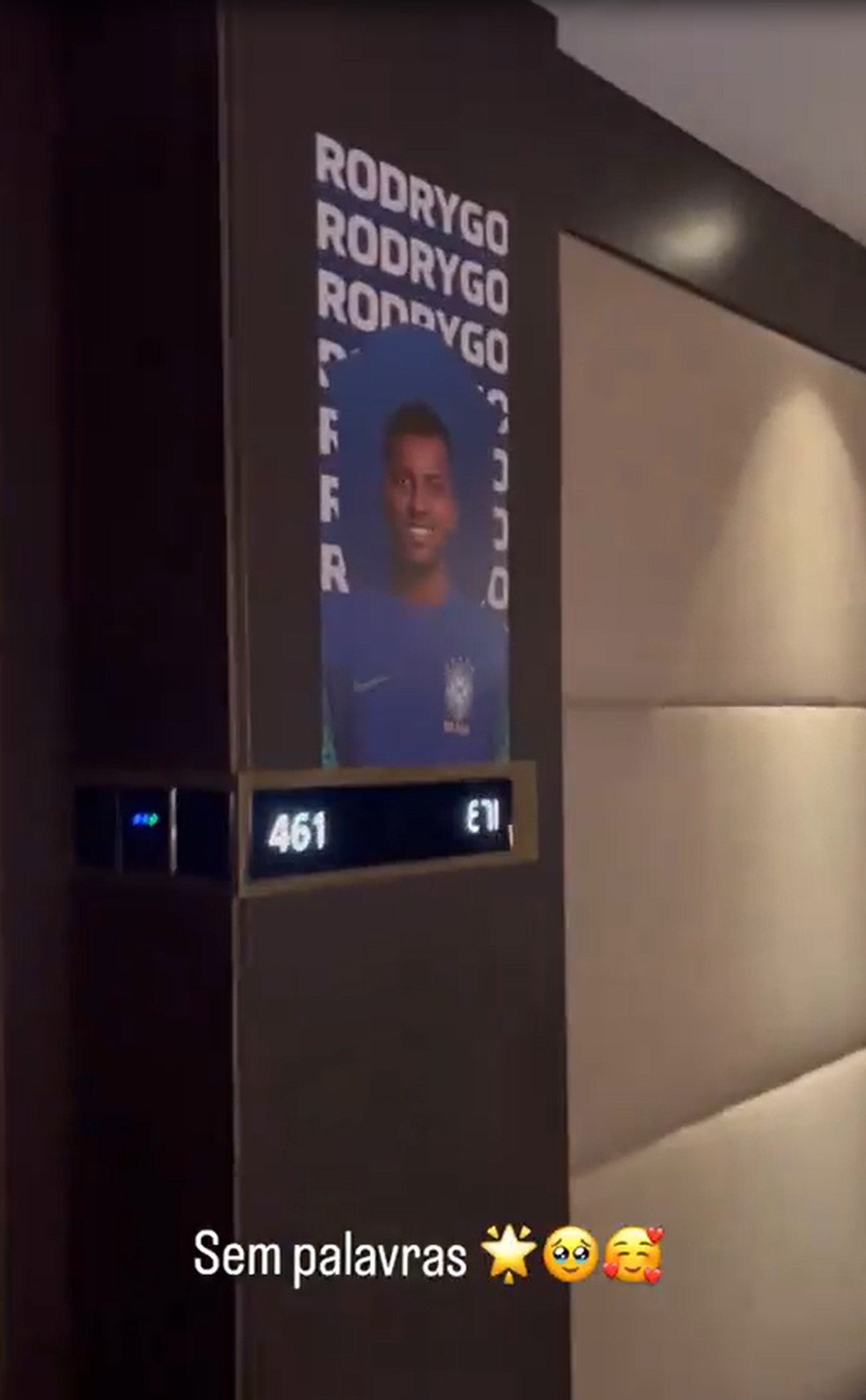 Rodrygo mostra quarto de hotel da Seleção na Copa do Mundo — Foto: Reprodução / Instagram