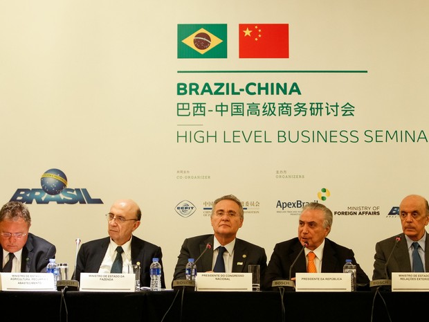  Presidente Michel Temer durante encontro com empresários brasileiros em xangai, china (Foto: Beto Barata/PR)