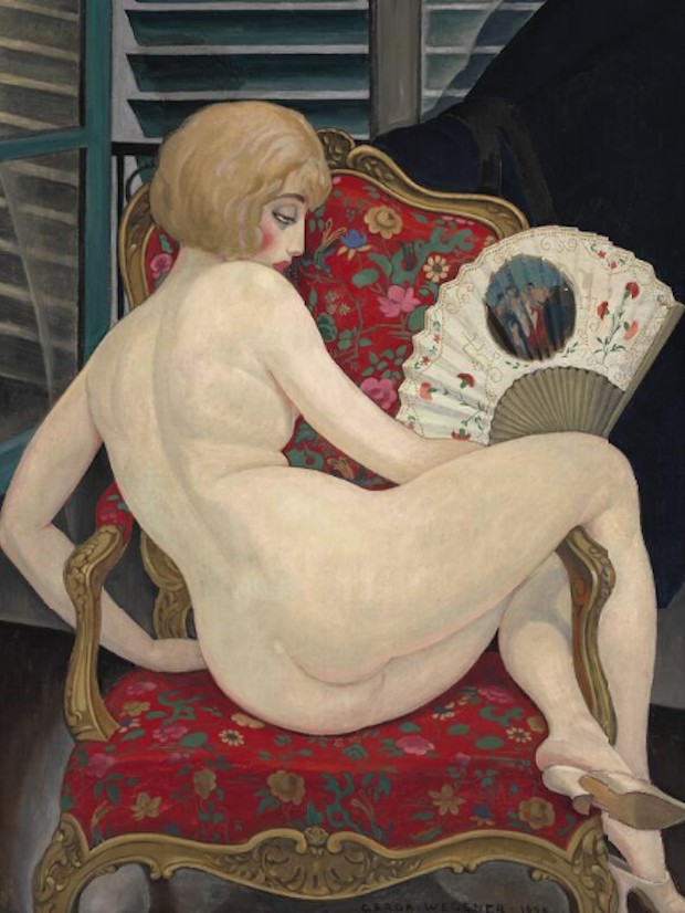 Obra 'In the Heat of Summer' foi pintada em 1924 e mostra a transgênero Lili Elbe como uma odalisca lânguida (Foto: Bruun Rasmussen Auctioneers / Divulgação)