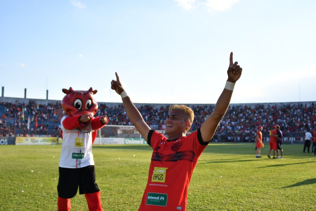 Atacante Romarinho esteve no clube em 2019 e foi o autor do gol do primeiro título do Pouso Alegre: a Segunda Divisão do Mineiro — Foto: Enéas Chiarini Jr / GloboEsporte.com